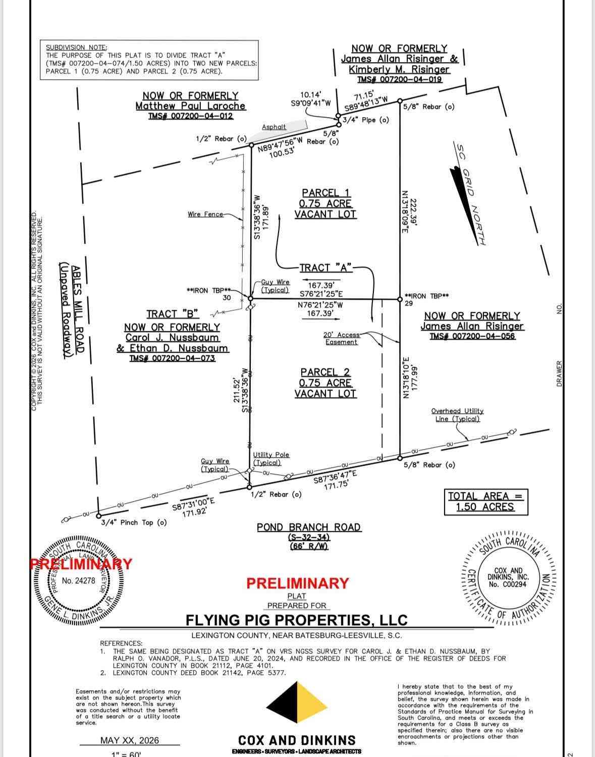 Homes For Sale - TBD Pond Branch Road<br/> Lexington County, Leesville, SC 29070