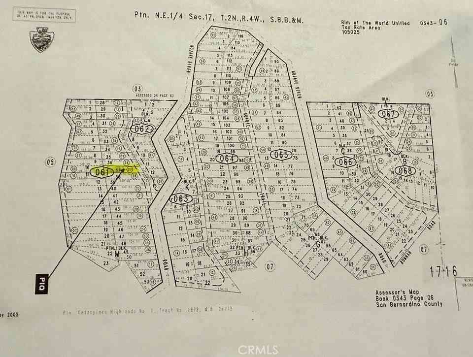 Vacant Land For Sale - 343-061-27-000<br/> Cedarpines Park, CA 92322