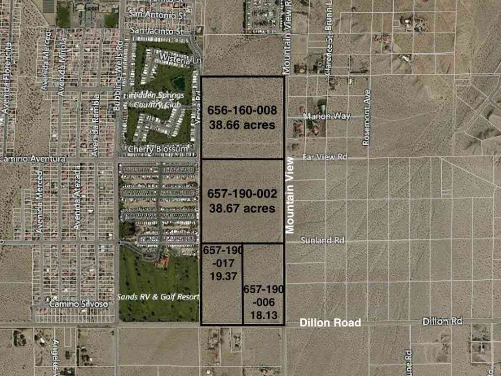 Vacant Land For Sale - 114 Acres Dillon & Moutain View<br/> Desert Hot Springs, CA 92241