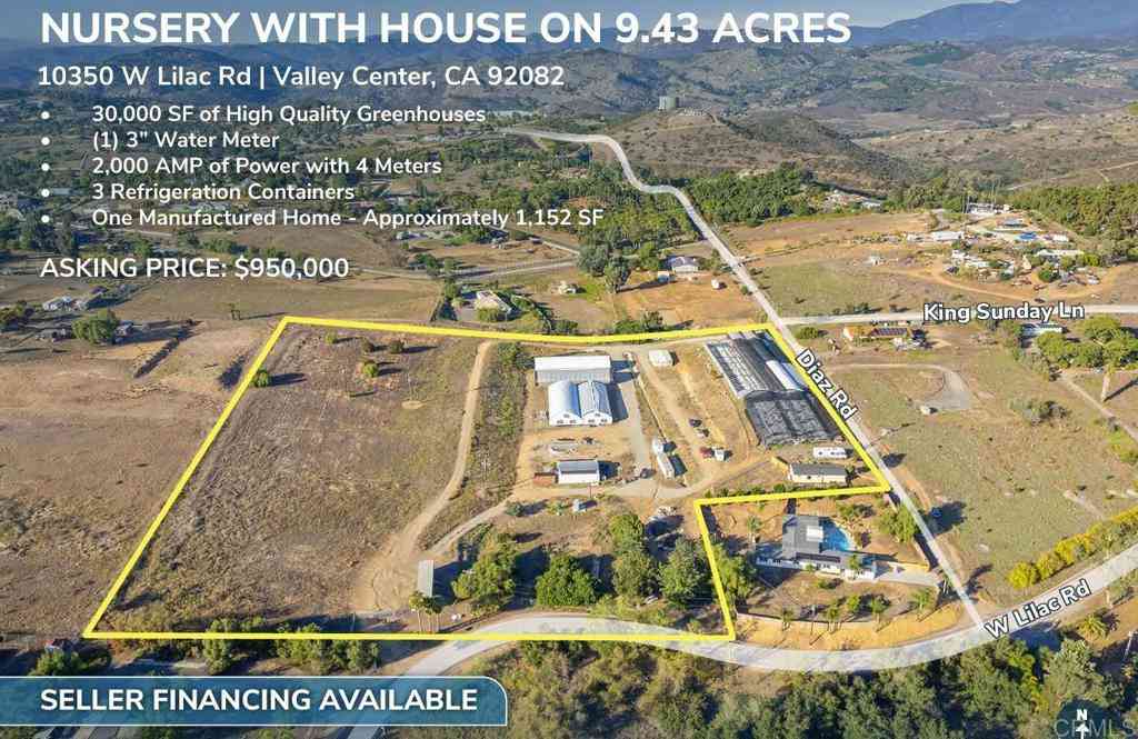 Vacant Land For Sale - 10350 West Lilac<br/> Valley Center, CA 92082