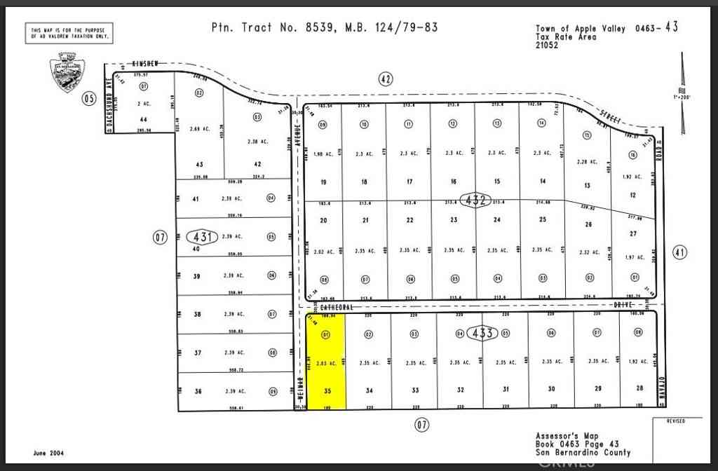 Vacant Land For Sale - Cathedral Parcel #0463-433-01 Drive<br/> Apple Valley, CA 92308