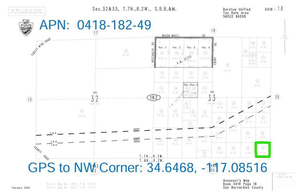 Vacant Land For Sale - 18249 Off Pipeline Road<br/> Apple Valley, CA 92307