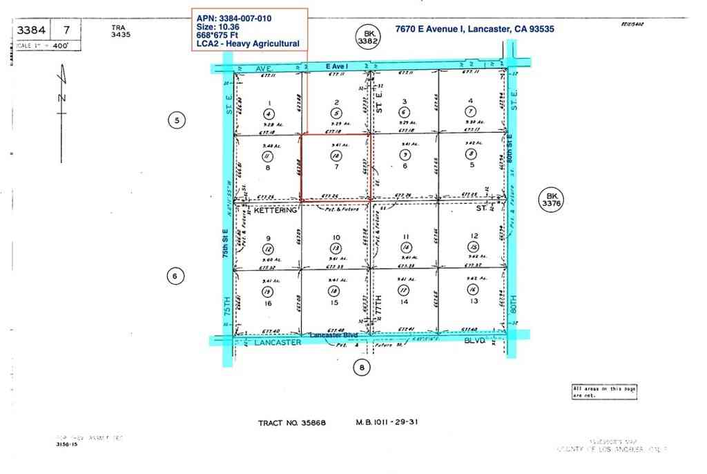 Vacant Land For Sale - 7670 E Avenue I Street E<br/> Lancaster, CA 93535