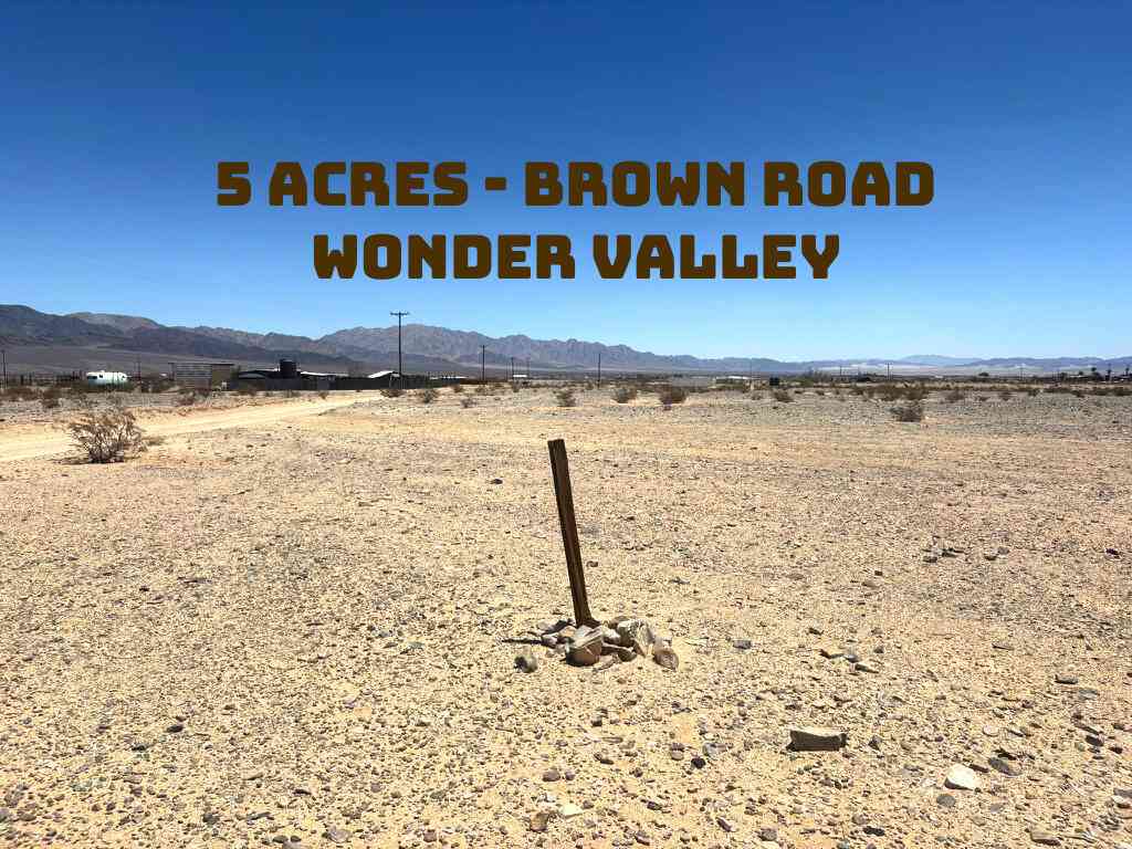 Vacant Land For Sale - Brown Road<br/> 29 Palms, CA 92277