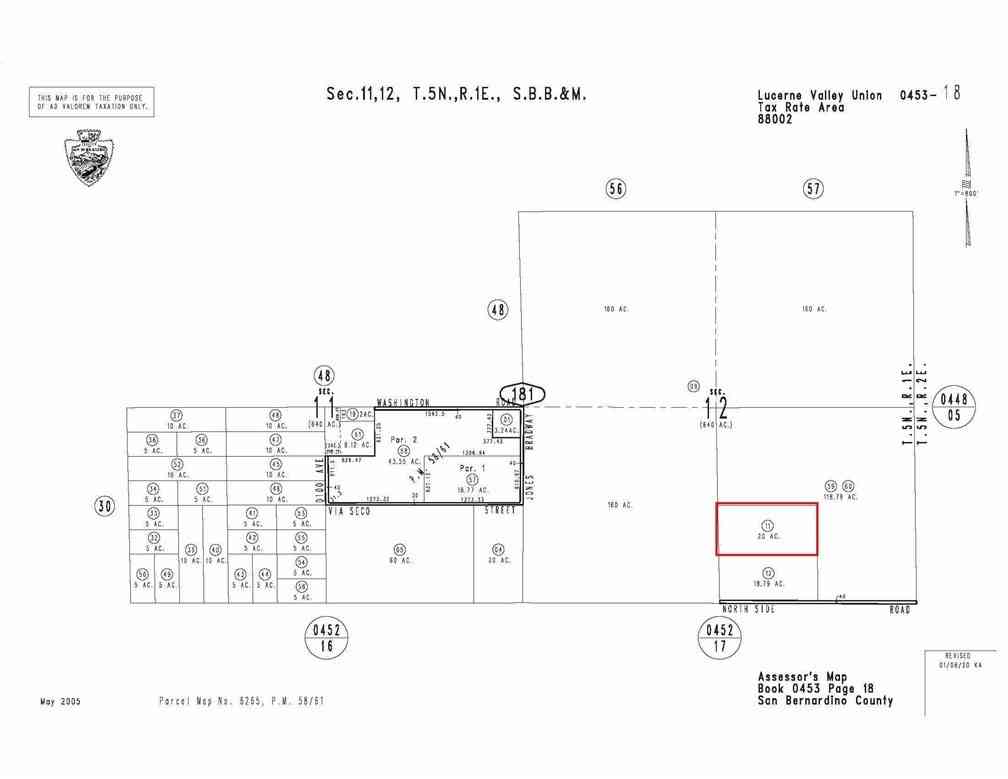 Vacant Land For Sale - Northside<br/> Lucerne Valley, CA 92365