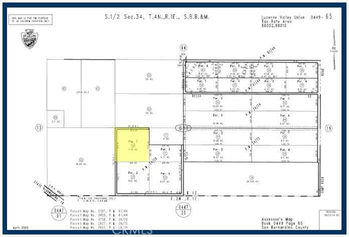 Vacant Land For Sale - 9 AC Minneola Road<br/> Lucerne Valley, CA 92356