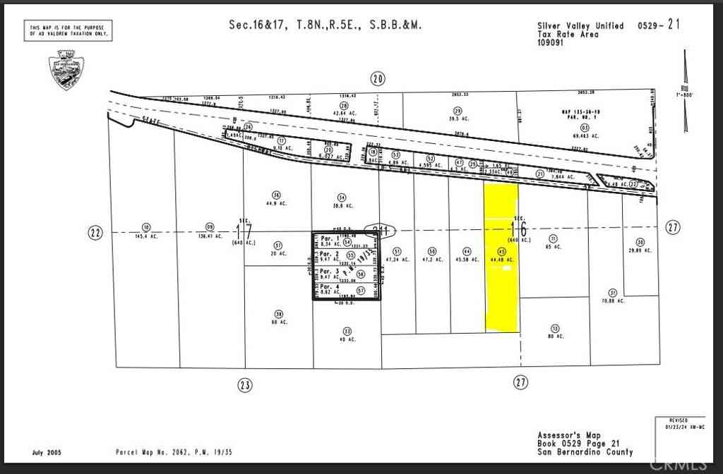 Vacant Land For Sale - National Trails Parcel #0529-211-45 Highway<br/> Newberry Springs, CA 92365