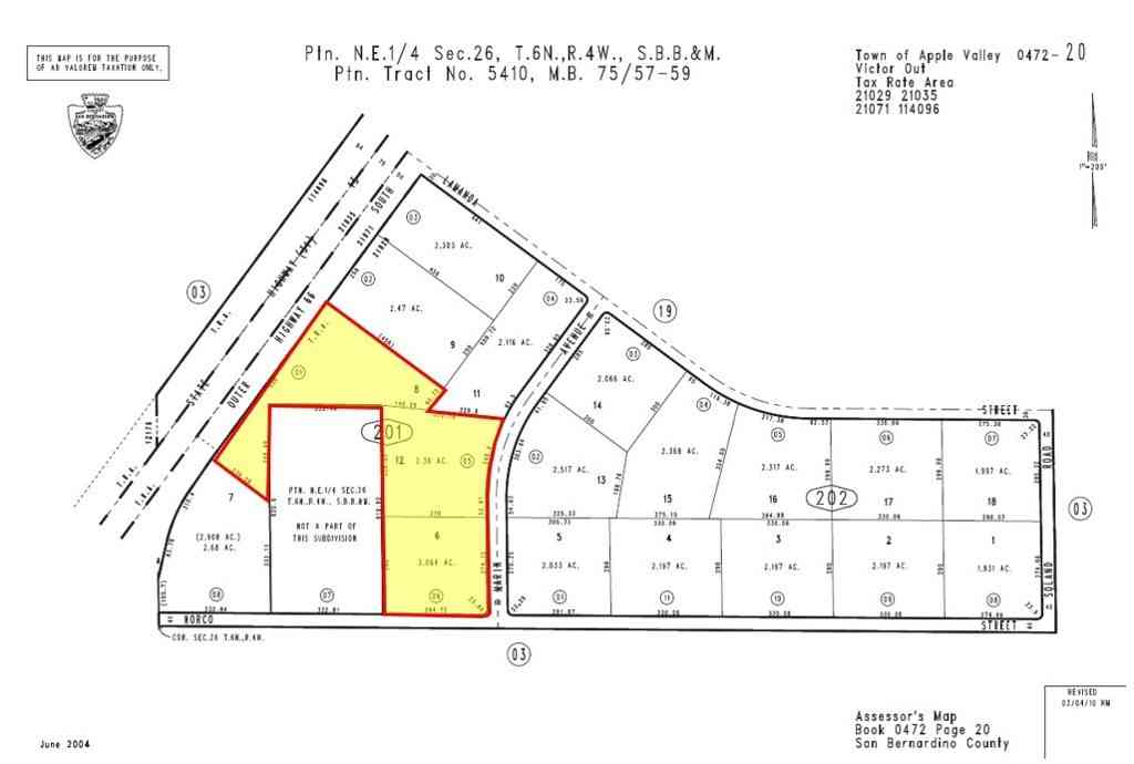Vacant Land For Sale - Frontage Rd<br/> Apple Valley, CA 92307