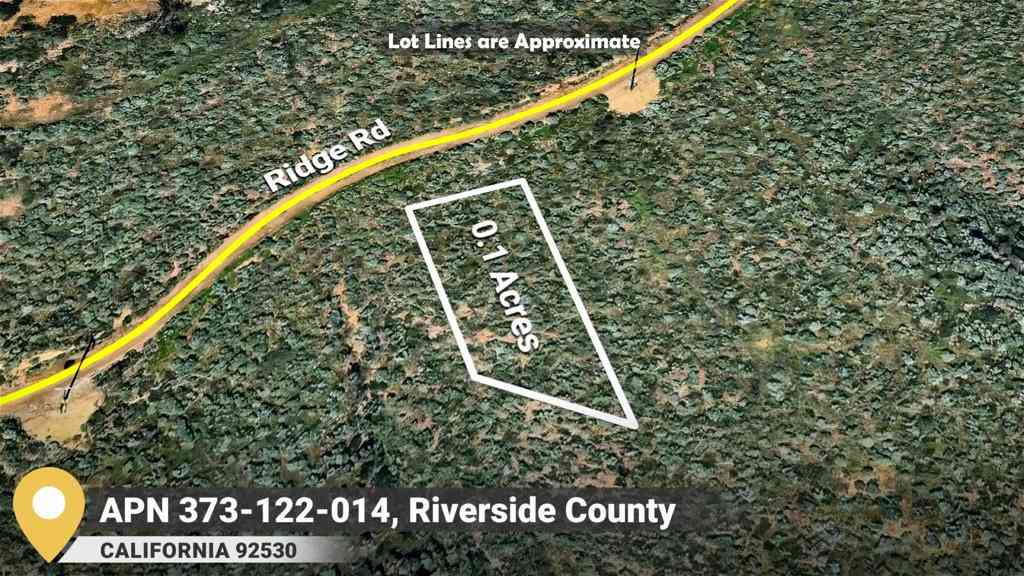 Vacant Land For Sale - 1 Ridge Road<br/> Lake Elsinore, CA 92530