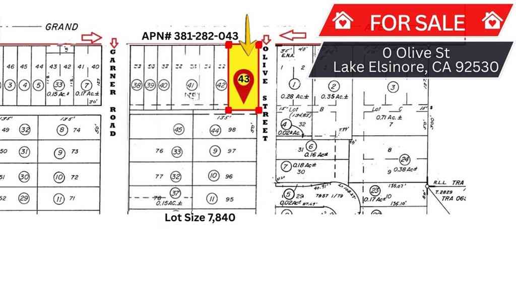 Vacant Land For Sale - Olive<br/> Lake Elsinore, CA 92530