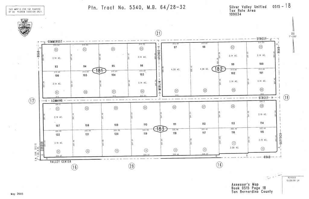 Vacant Land For Sale - Summerset<br/> Newberry Springs, CA 92365