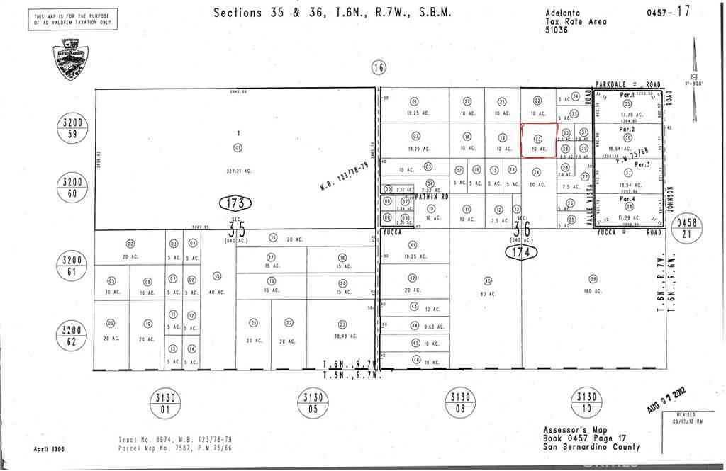 Vacant Land For Sale - 1 Parkdale Rd<br/> Adelanto, CA 92301