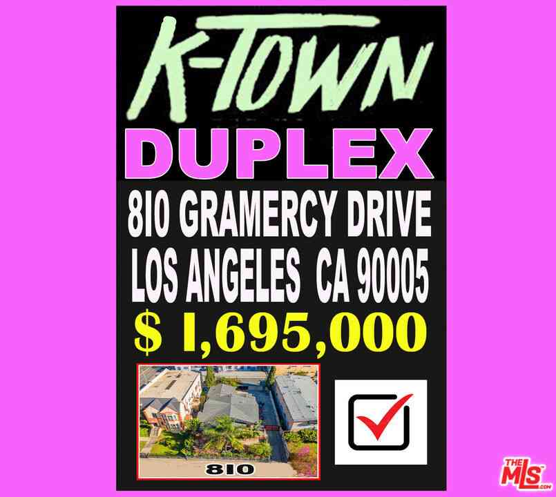 Homes For Sale - 810 Gramercy Drive<br/> Los Angeles, CA 90005