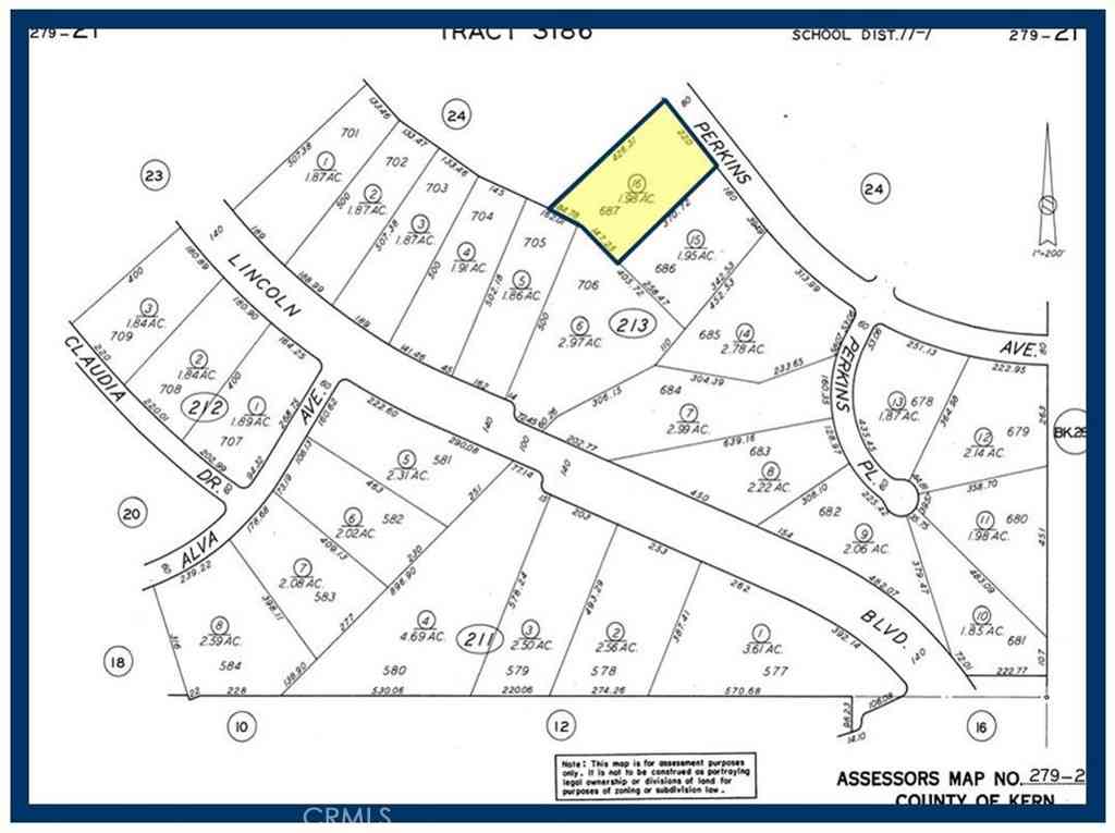 Vacant Land For Sale - 687 LOT Perkins Avenue<br/> California City, CA 93505