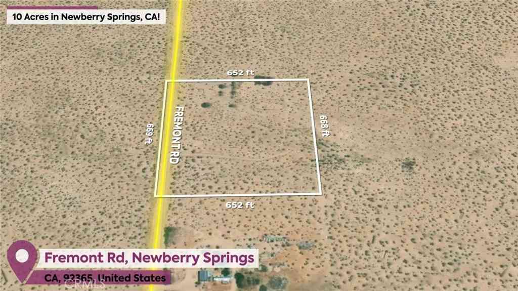 Vacant Land For Sale - 726 Fremont Road<br/> Newberry Springs, CA 92365