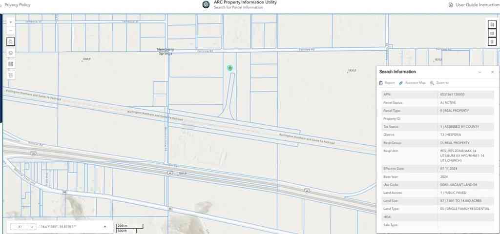 Vacant Land For Sale - Fairview<br/> Newberry Springs, CA 92365