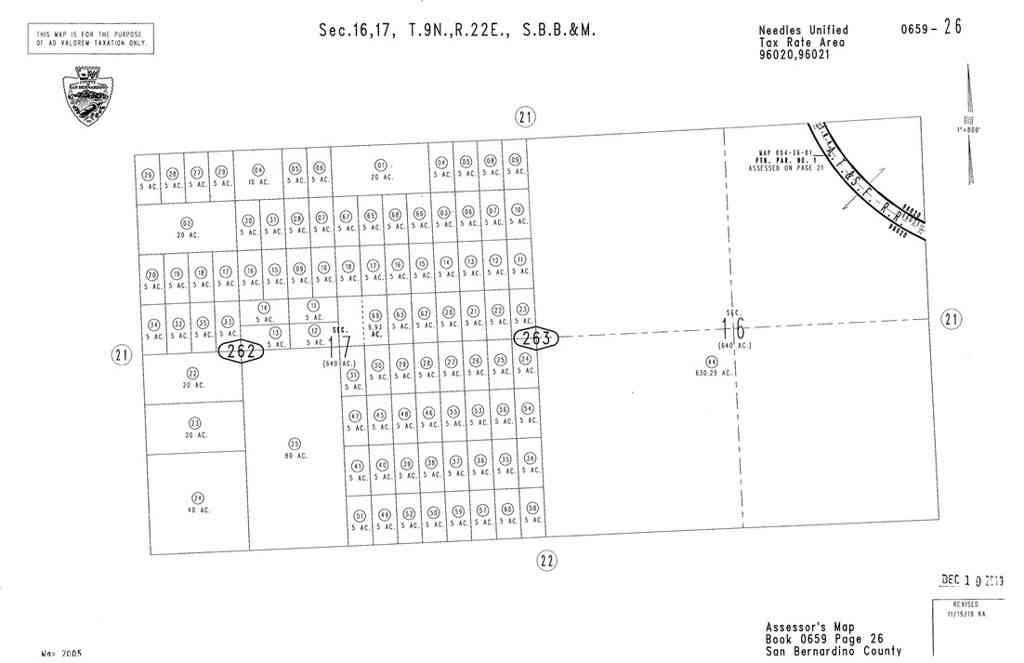 Vacant Land For Sale - Sec/twn/rng/mer:n2nw4sw4 S17t09nr22e<br/> Needles, CA 92363