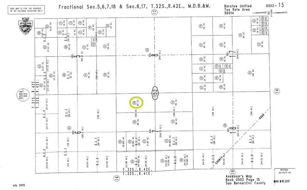 Vacant Land For Sale - 50215229 Fremont Peak Road<br/> Kramer Junction, CA 93516