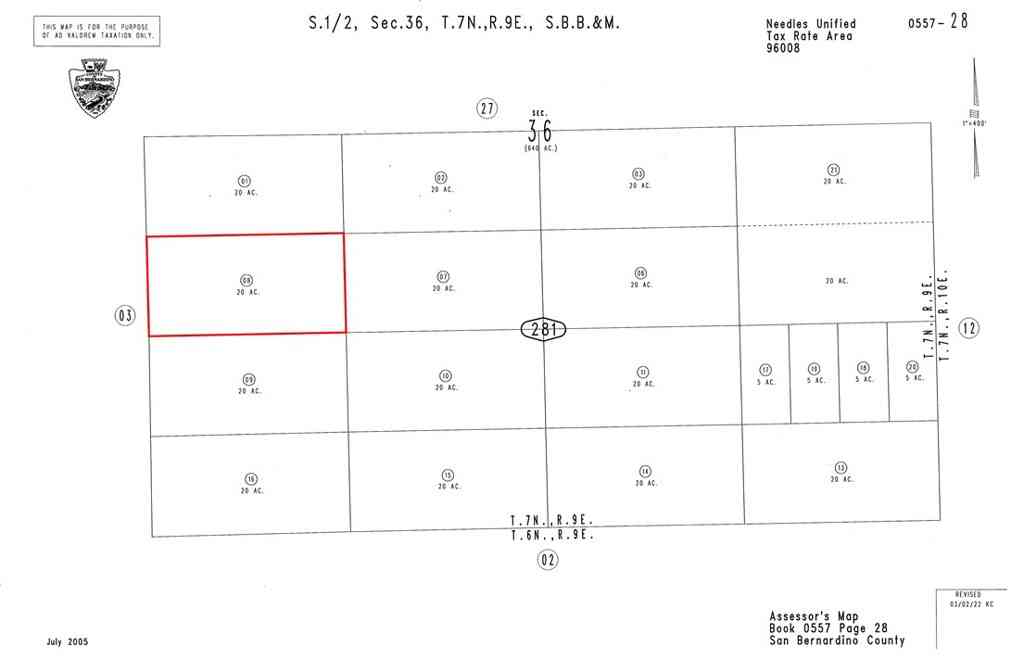 Vacant Land For Sale - No Address Available<br/> San Bernardino County, Amboy, CA 92304