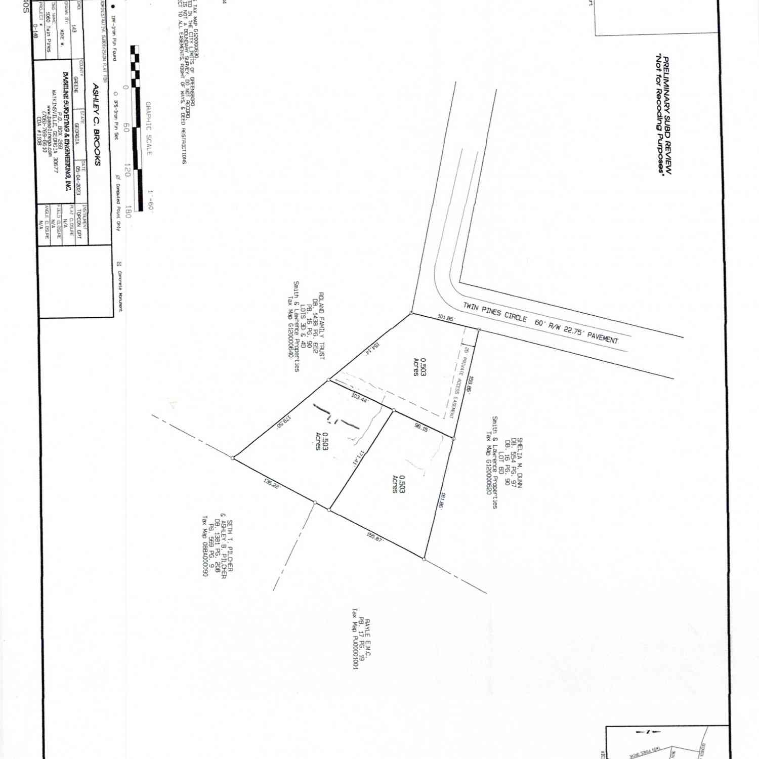 Vacant Land For Sale - 1060 Twin Pines Circle NE<br/> Greene County, Greensboro, GA 30642
