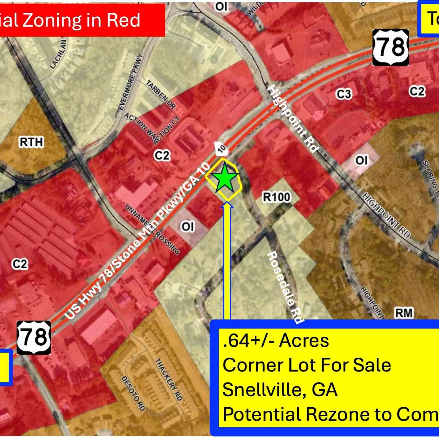 Vacant Land For Sale - 2153 Rosedale Road<br/> Snellville, GA 30078