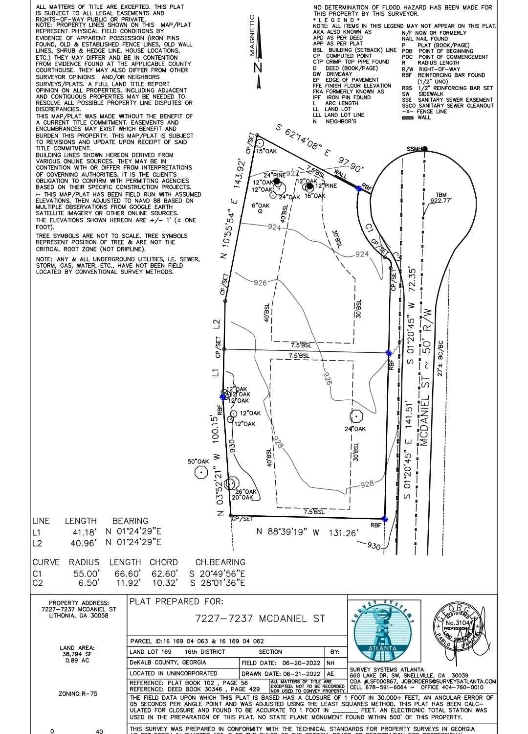 Vacant Land For Sale - 7237 N Mcdaniel Street<br/> Dekalb County, Lithonia, GA 30058