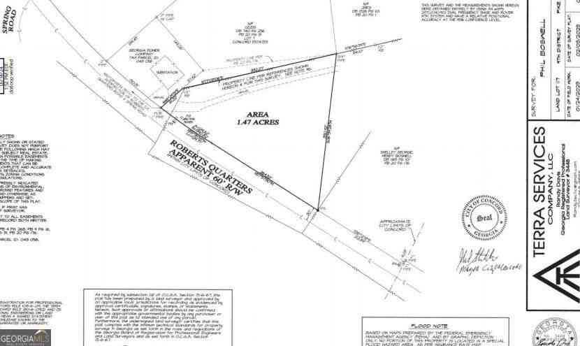 Vacant Land For Sale - 1.47 ACRES Roberts Quarters Road<br/> Concord, GA 30206