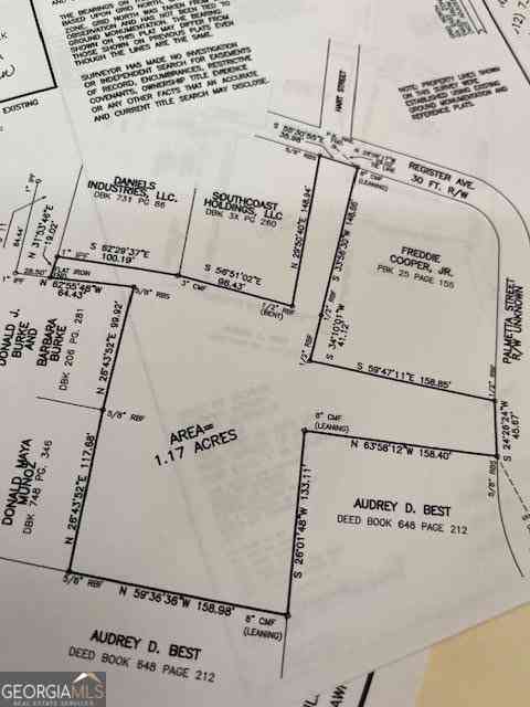 Vacant Land For Sale - 167 Palmetto Avenue<br/> Reidsville, GA 30453