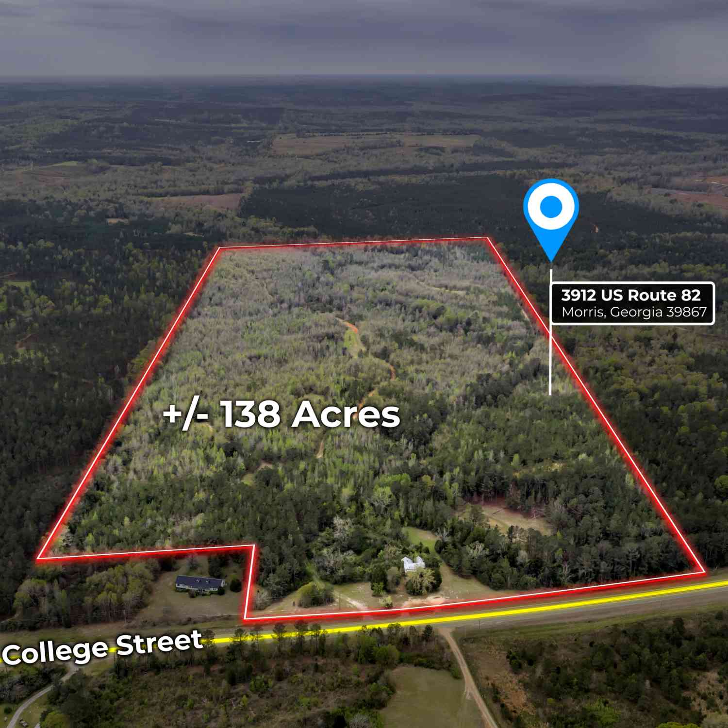 Vacant Land For Sale - 3912 Us Highway 82<br/> Quitman County, Morris, GA 39867