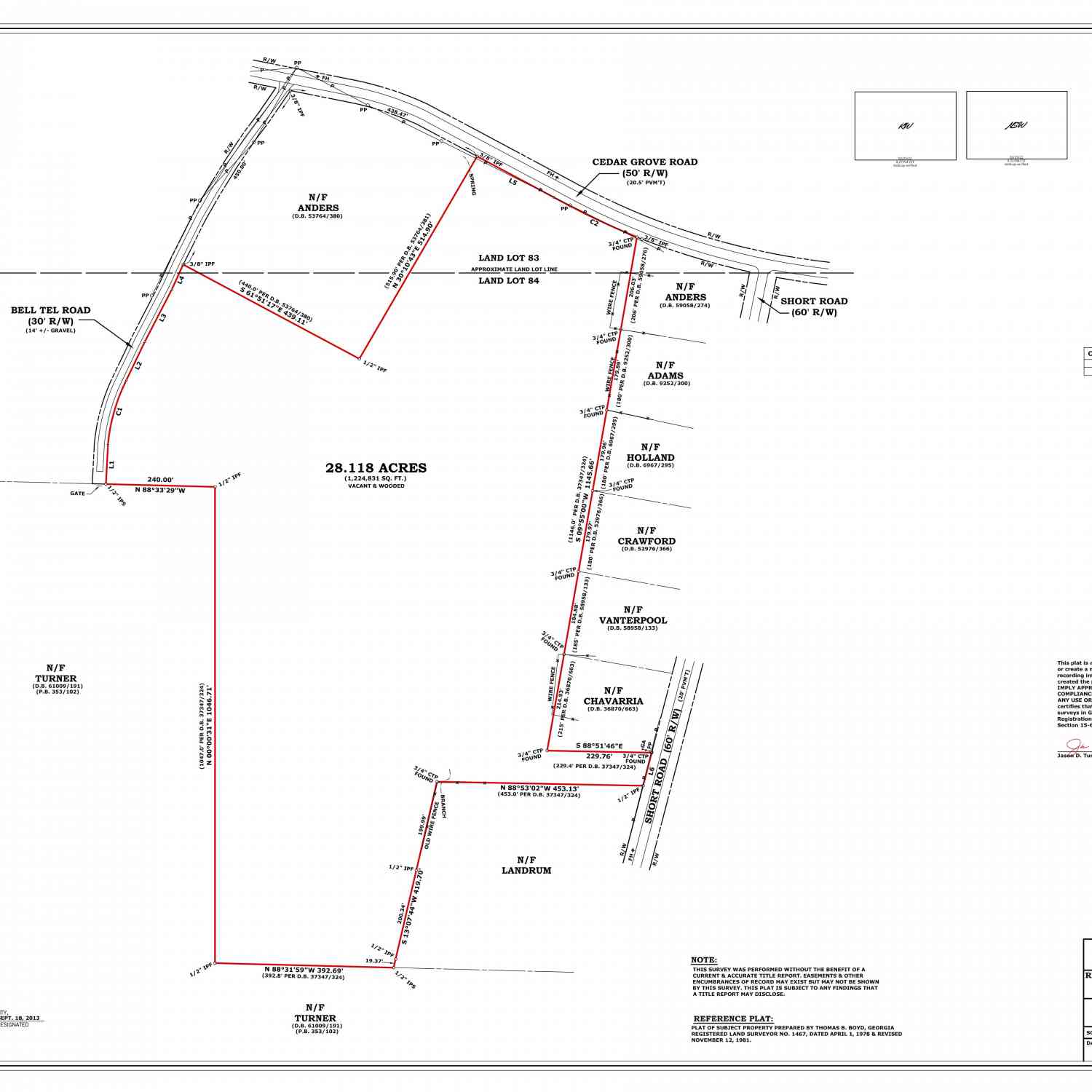 Vacant Land For Sale - Cedar Grove<br/> South Fulton, GA 30213
