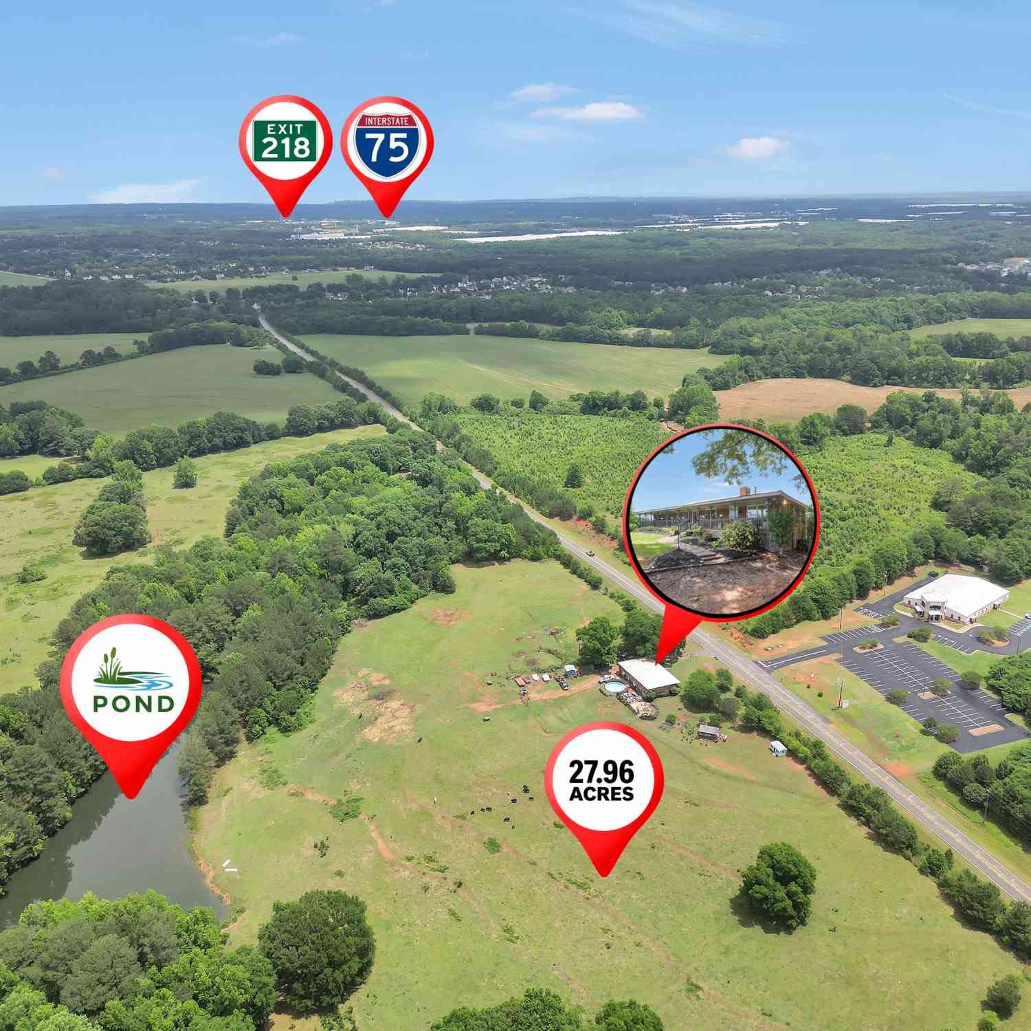 Vacant Land For Sale - 876 Simpson Mill Road<br/> Locust Grove, GA 30248