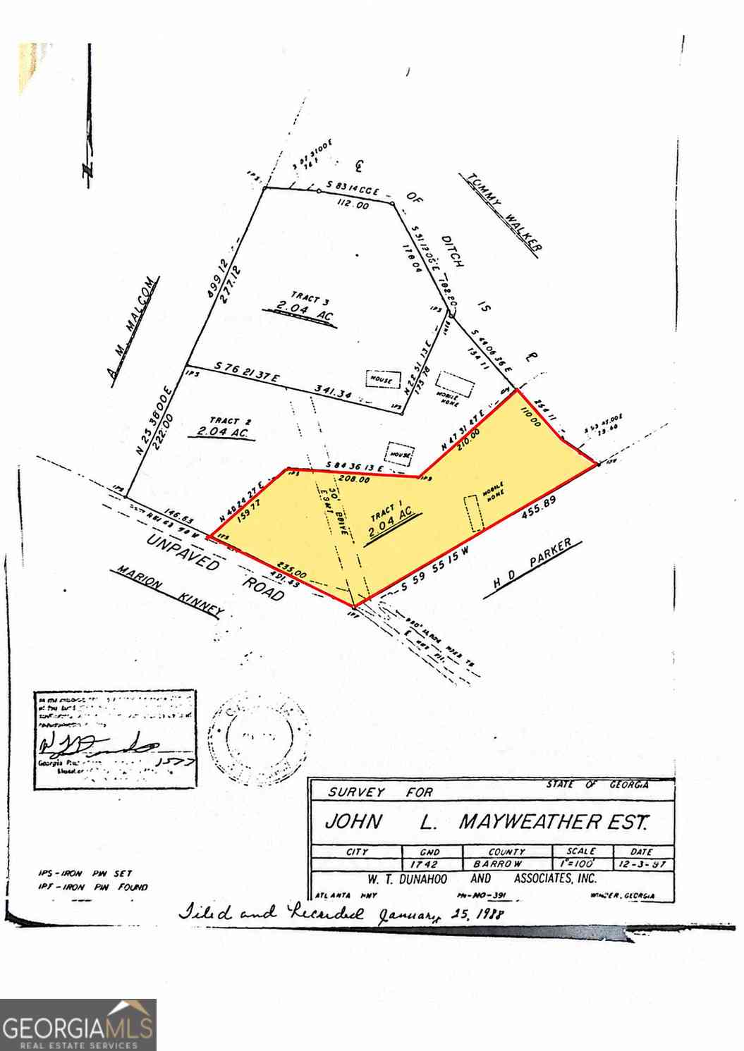 Vacant Land For Sale - 1 PARKER DRIVE Parker Drive<br/> Statham, GA 30680