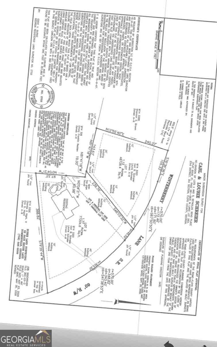 Vacant Land For Sale - Winterberry Lane<br/> Rome, GA 30161