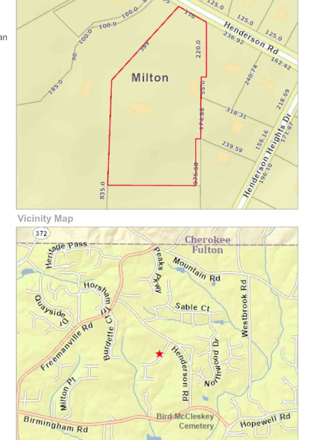 Vacant Land For Sale - 16160 Henderson Road<br/> Milton, GA 30004