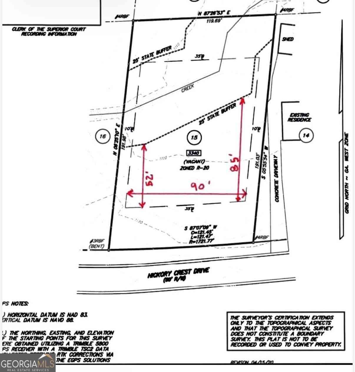 Vacant Land For Sale - 3340 Hickory Crest Drive NW<br/> Marietta, GA 30064