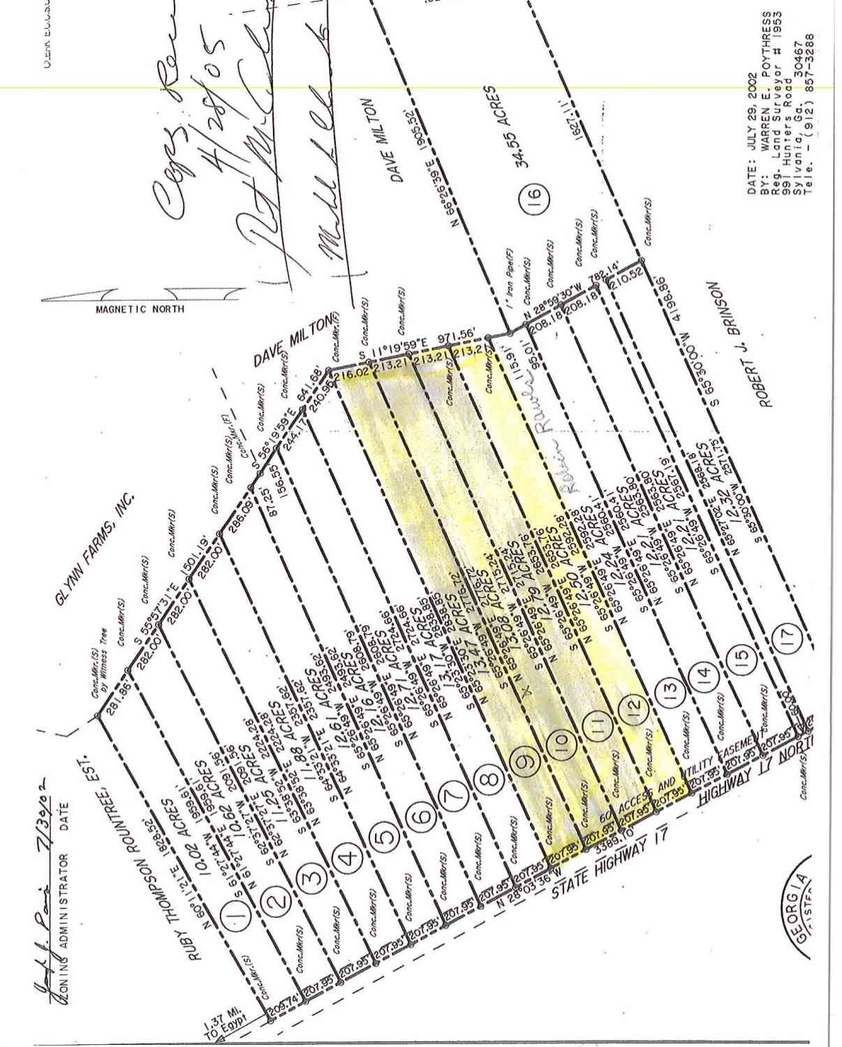 Vacant Land For Sale - 4930 N Hwy 17<br/> Guyton, GA 31312