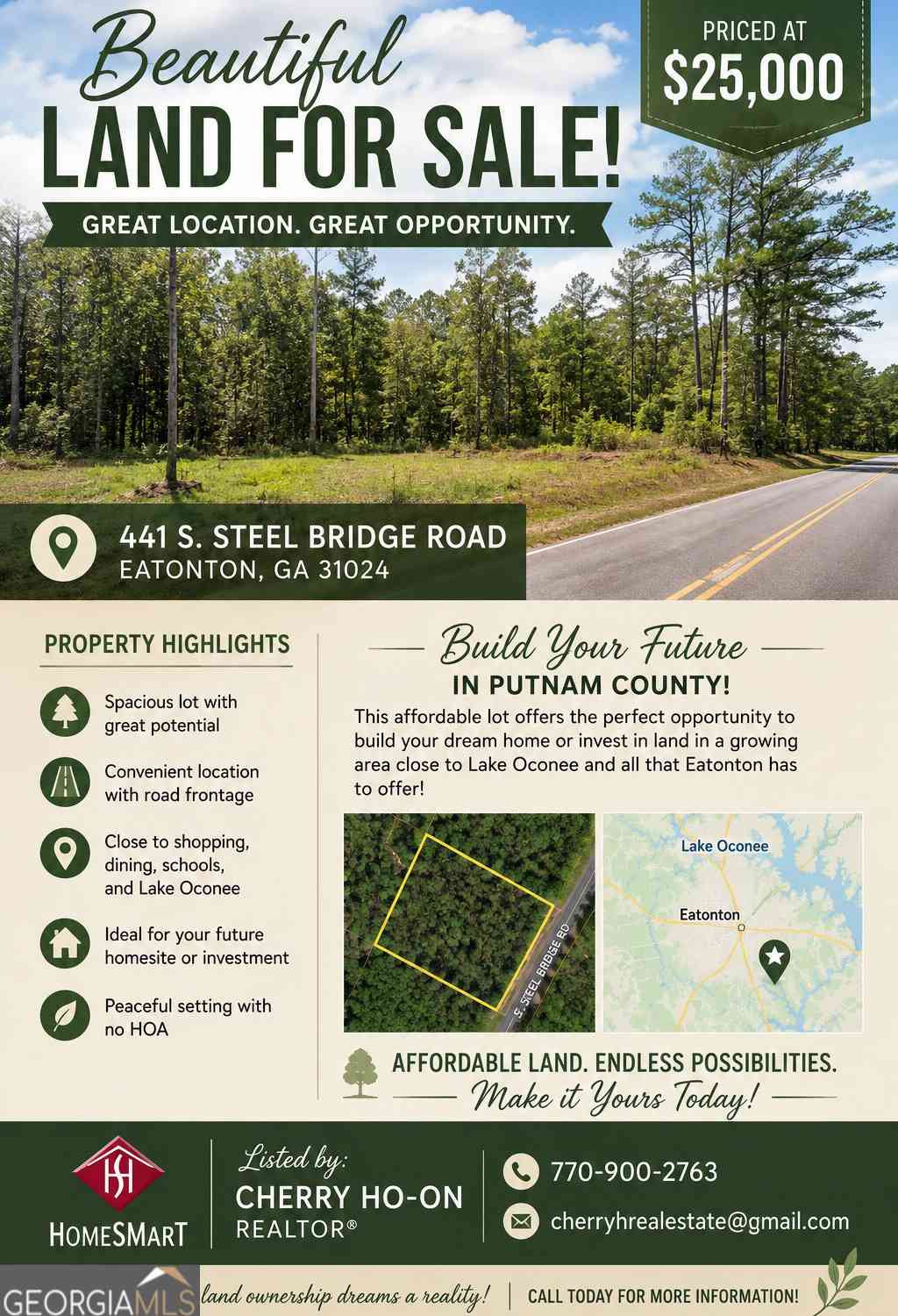 Vacant Land For Sale - 441 S Steel Bridge Road<br/> Eatonton, GA 31024