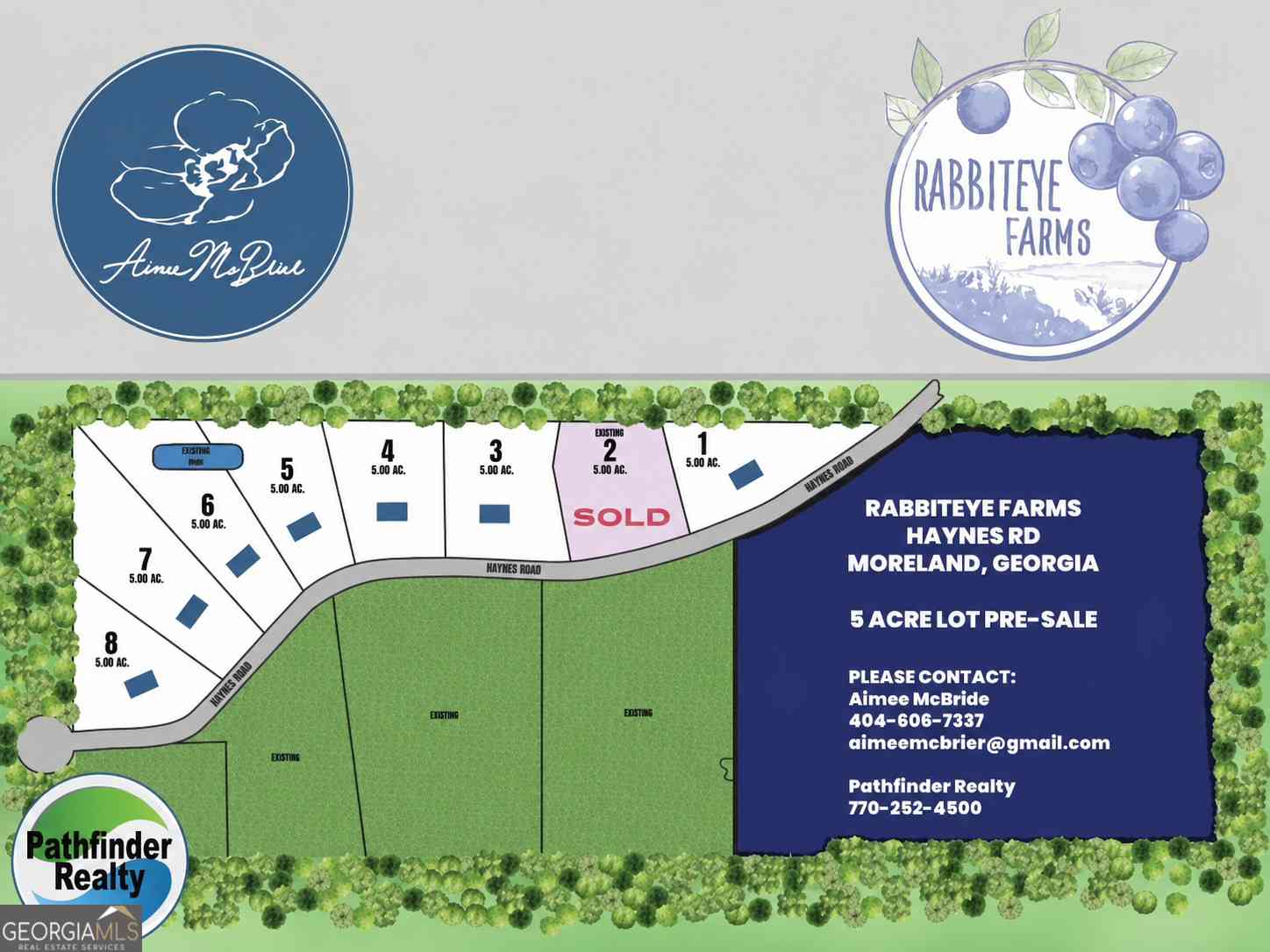 Vacant Land For Sale - LOT 2 Haynes Road<br/> Coweta County, Moreland, GA 30259