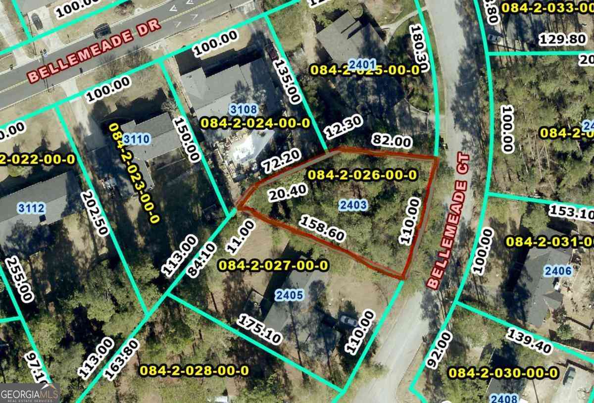 Vacant Land For Sale - 2403 Bellemeade Court<br/> Augusta, GA 30906