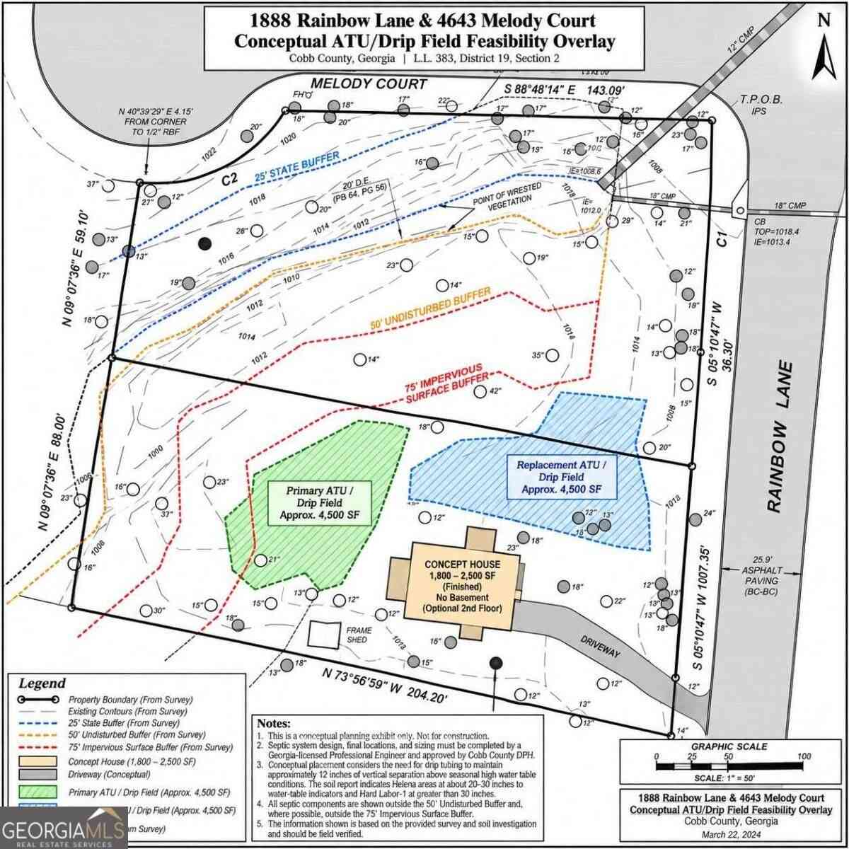 Vacant Land For Sale - 1888 Rainbow Lane<br/> Powder Springs, GA 30127