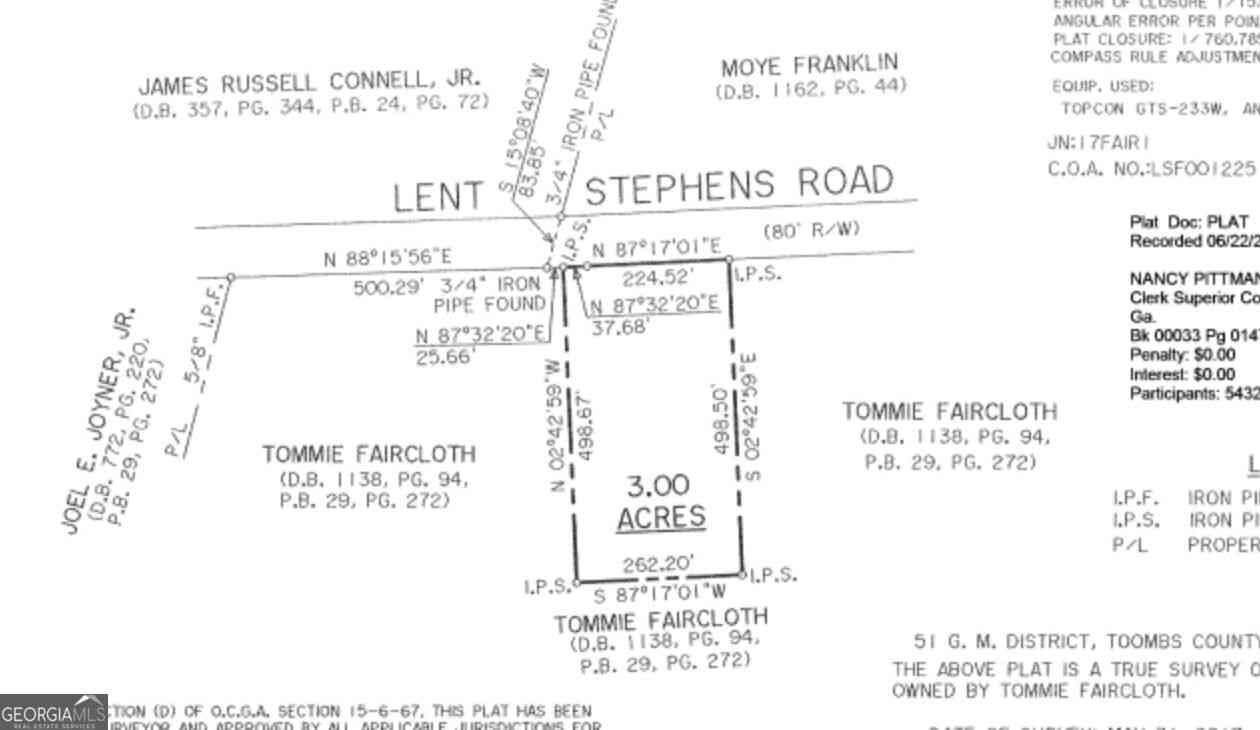 Vacant Land For Sale - 00 Lent Stephens Road<br/> Vidalia, GA 30474