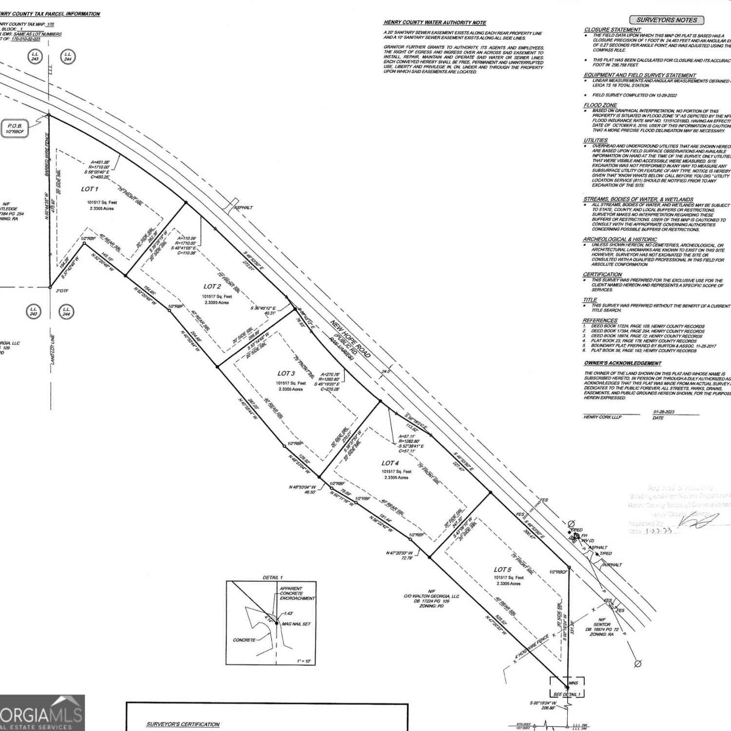 Vacant Land For Sale - LOT 3 New Hope Road<br/> Henry County, Locust Grove, GA 30248