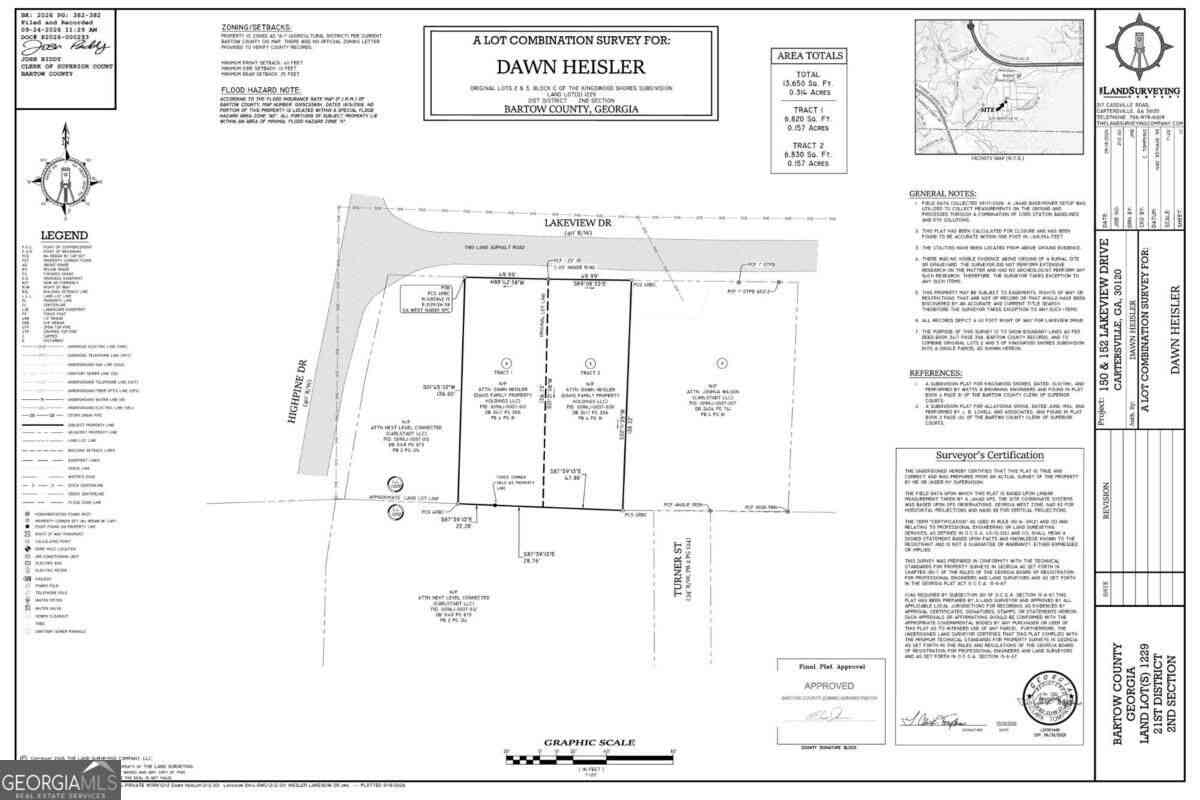 Vacant Land For Sale - 150 & 152 Lakeview Drive SE<br/> Acworth, GA 30101