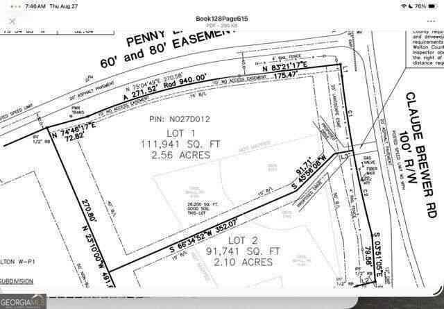 Vacant Land For Sale - 3104 Claude Brewer Rd<br/> Loganville, GA 30052