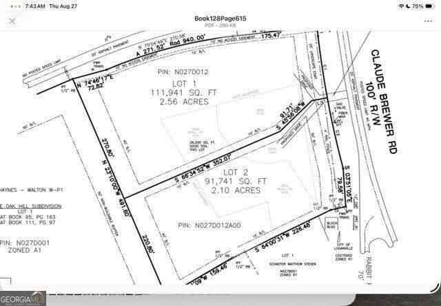 Vacant Land For Sale - 3100 Claude Brewer Rd<br/> Loganville, GA 30052