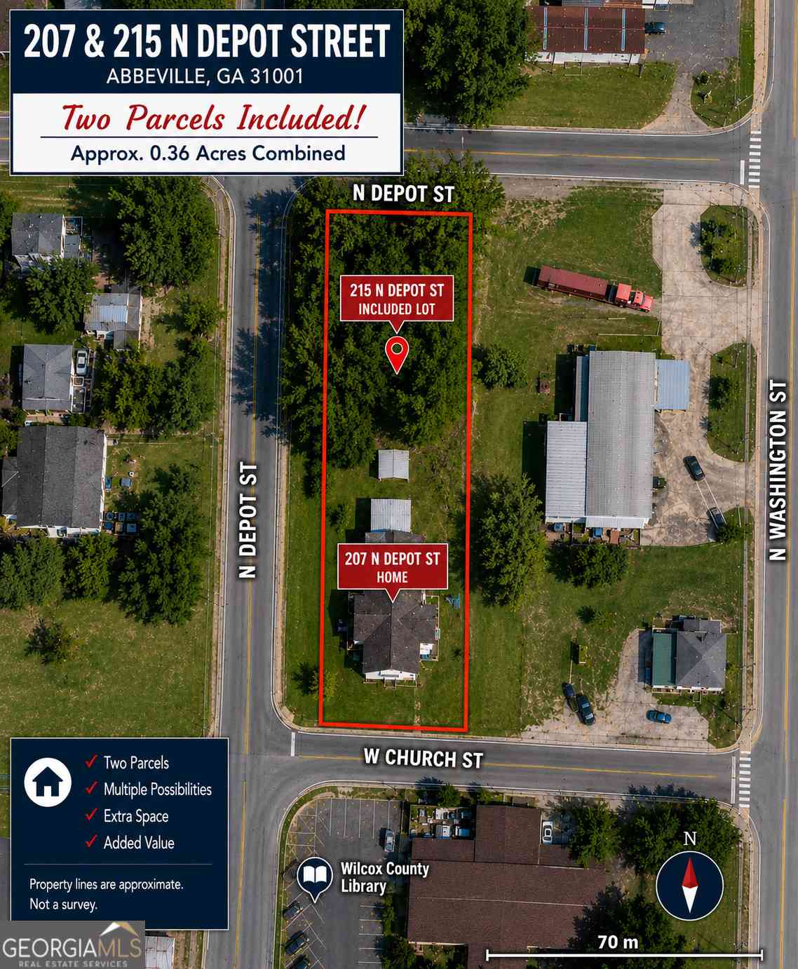 Homes For Sale - 207 Depot Street N<br/> Abbeville, GA 31001