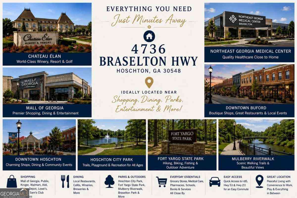 Homes For Sale - 4736 Braselton Highway<br/> Hoschton, GA 30548