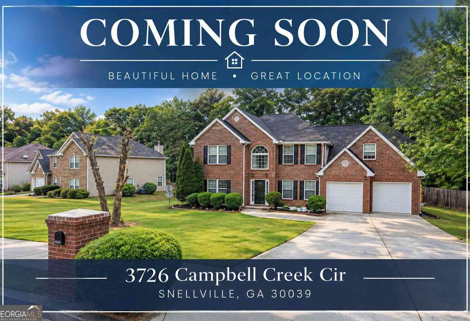 Homes For Sale - 3726 Campbell Creek Circle<br/> Snellville, GA 30039