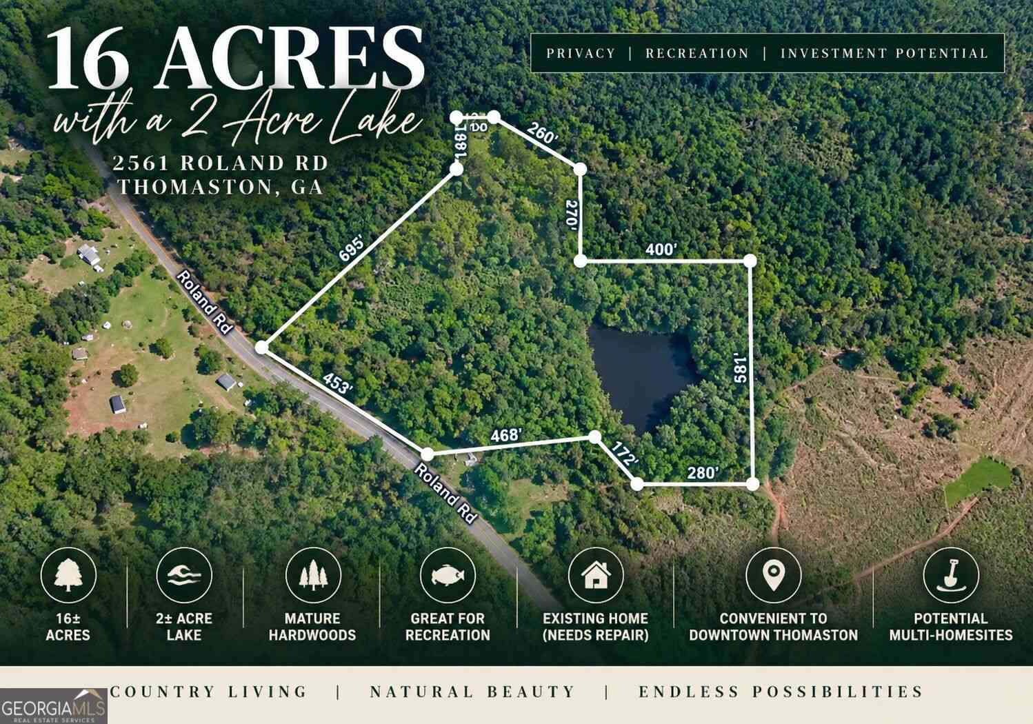 Homes For Sale - 2561 Roland Road<br/> Upson County, Thomaston, GA 30286