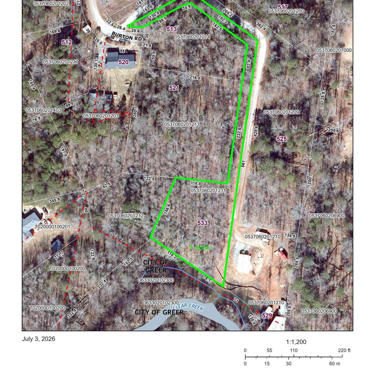 Vacant Land For Sale - 533 Burton<br/> Greenville County, Greer, SC 29651